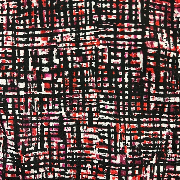 Belle by Kim Gravel Abstract Print Blouse Size Large - Picture 7 of 7